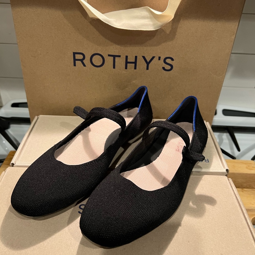 Rothy's The Square Mary Jane Black sz. 8.5